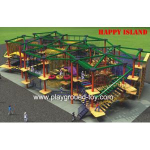 Safe Outdoor Adventure Playground For Park / School / Mall