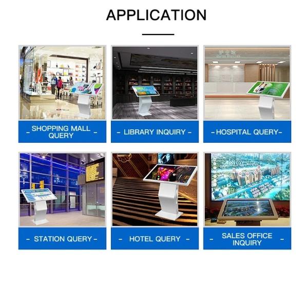 49'' Interactive Self Service Kiosk Exhibition Hall Android Windows 21.5 32 43 55''