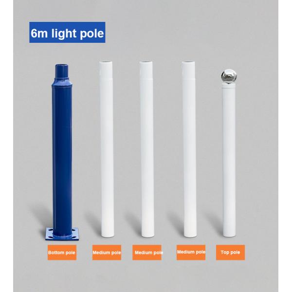 Galvanized Steel Pipe Light Pole 2.5m 3m 3.5m 4m 5m 6m Split Street Lighting Poles
