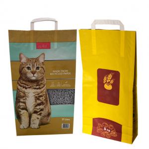 China Open Mouth 6L 10L Kraft Paper Packaging Bags Empty Custom Printed wholesale