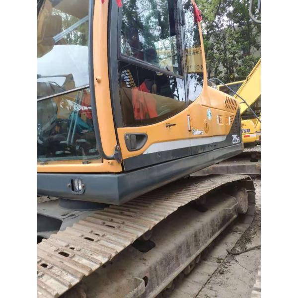 Low Hour HYUNDAI 215 Excavator 15 Tons 0.8m Bucket 120KW Engine Yellow Color 2600 Hours