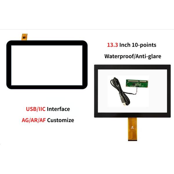13.3'' Industrial Multi Touch Screen Panel With USB And IIC Interface G+G Structure