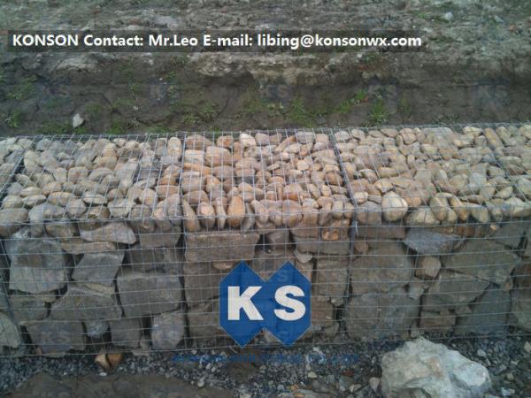 Quality Heavy Galvanized Wire Gabion Basket Retaining Wall Structures / Gabion Box for sale
