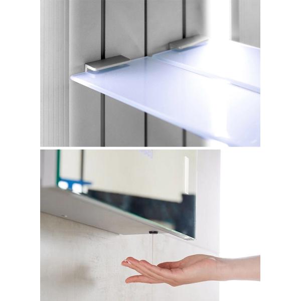 FUSXIN Stainess Led Mirror Cabinet With Shaver Socket And Demister