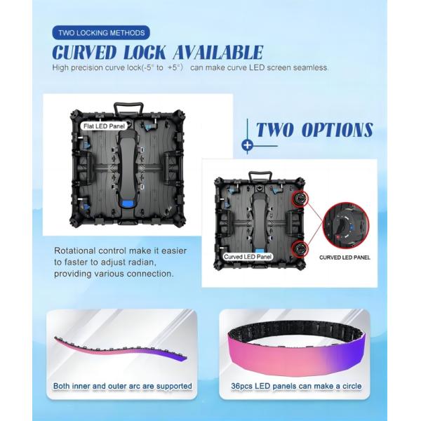 P3.9mm P4.8mm Stage Indoor Rental LED Panel IP43 3840Hz Refresh Rate