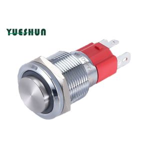 12V 220v Yellow Led Lamp Illuminated Momentary Push Button Switch
