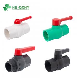 China Highly Durable PVC One Way Plastic Valve Dn32 Thread Ball Valve with UV Protection wholesale