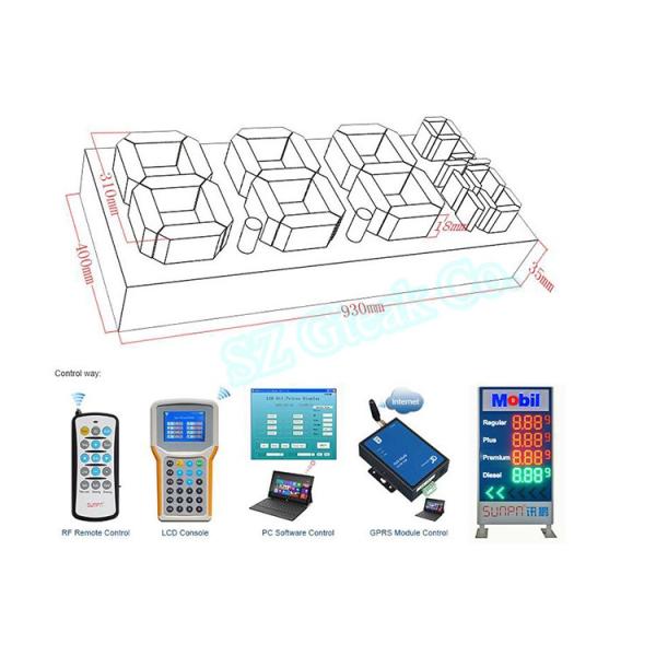 8 inch 10 inch 12 inch 15 inch 18 inch 20 inch 22 inch 24 inch Blue White Customised 7 Segment Display for Customized Size