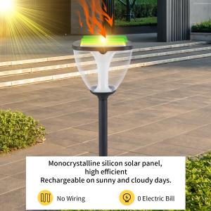 China RGB Atmosphere Outdoor Solar Garden Light With Mono Crystalline Silicon Solar Panel wholesale