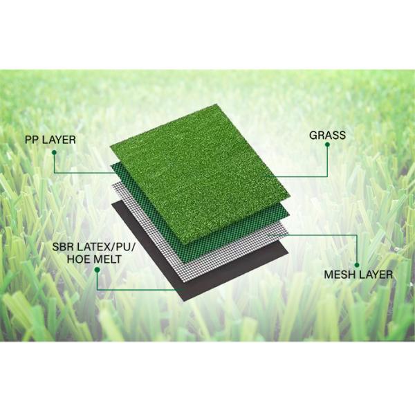 7000D PP Yarn Green Decorative Artificial Grass Mat For Wedding