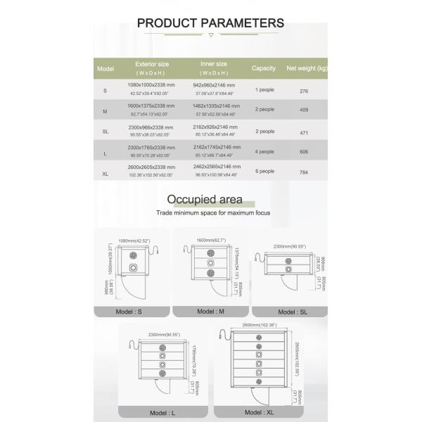 STC30dB Sound Insulation Soundproof Booth with 4000K Natural Light and 100-240V Power Supply Private Meeting Pod