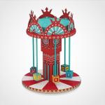 Indoor Playground Equipment Revolving Rides 360 degrees Rotation Adjustable