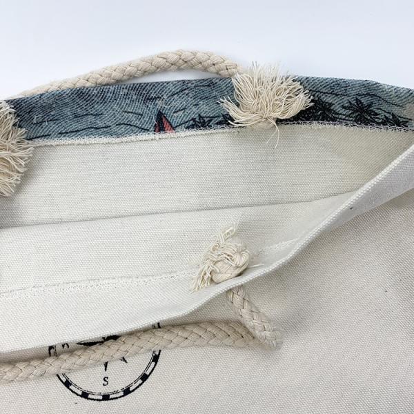 Rope Handle Canvas Shopping Bags with Customized Full Color Printing