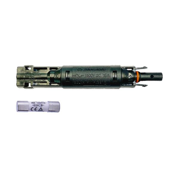 Waterproof IP68 Fuse Holder Connector , 1500V DC MC4 Solar Connector