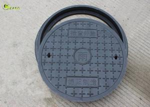 China Round Ductile Iron Manhole Cover Lid Drain Rain Grating Composite Well Lid Frame wholesale