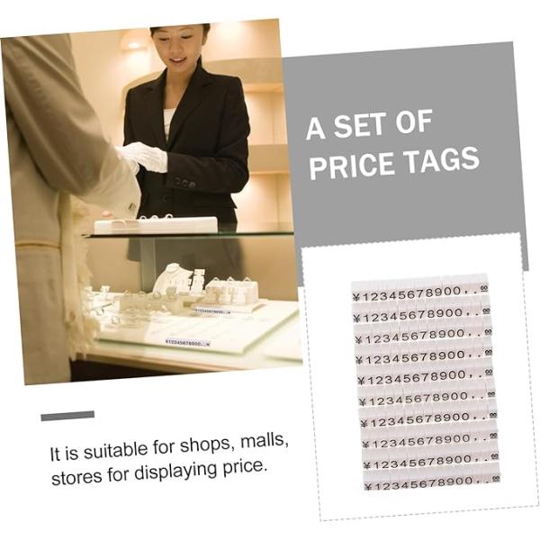 Retail Shop Plastic Price Tag Cube 3x5mm For Jewelry Store Display