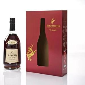 China custom single bottle wine gift box  foil stamping gold logo wine paper box  hinged wine box with flip on sale