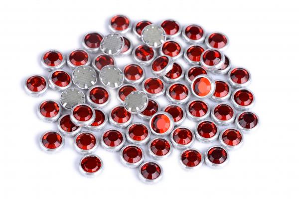 Quality Round Flatback Loose Rimmed Rhinestones High Color Accuracy With Shinning Facets for sale