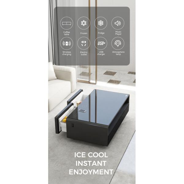 Coffee Table with Frozen Storage Drawers and Wireless Charging PRIMST Smart Furniture