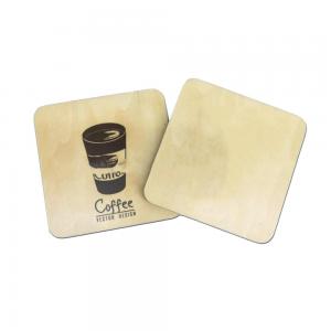 China Wood Transfer Sublimation Blank MDF Square Cork Coasters Double Sides Printable wholesale
