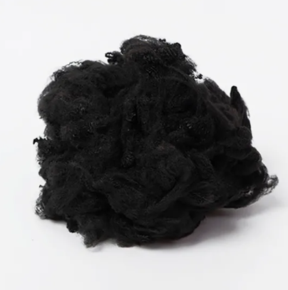 China 3D Crimped × 32mm Full Dull Black Acrylic Staple Fiber wholesale
