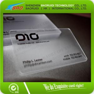 China PVC Transparent Silkscreen Printing Matte Name Business Card wholesale