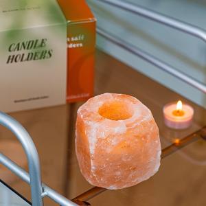 China Aromatherapy Crystal Stone Rock Lamp Set 4 Tealight Candle Holder For Wedding wholesale