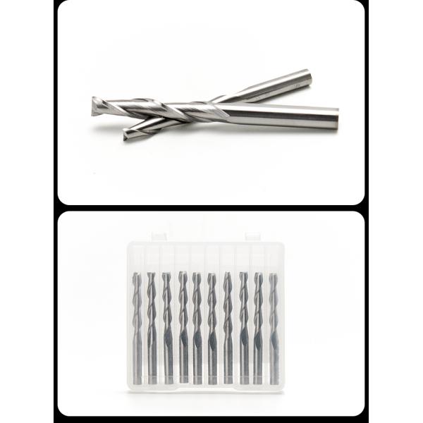 YingBa Customized CNC Router Bit 6mm Two Flute Spiral Solid Carbide End Mill Wood Milling Cutters for MDF Wood Working Tool