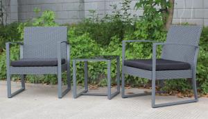 China Garden Injection Plastic Imitation Rattan Sofa Three Piece Set wholesale