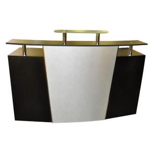 China Arc Shape Salon Reception Desk Commercial Furniture With 125cm Height wholesale