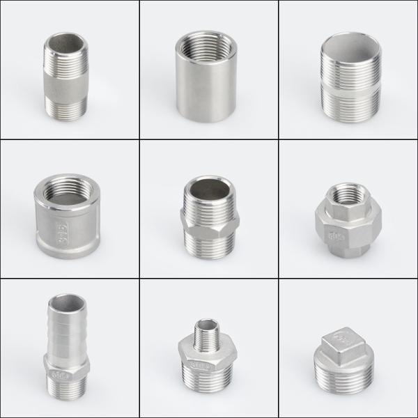 Customized Threaded Pipe Union 304 Stainless Steel Water Pipe Joint Inner And Outer