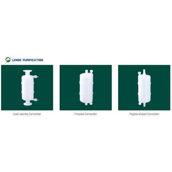 2.5 Inch PP Capsule Ptfe Membrane Filter Cartridge With Quick Opening Connection