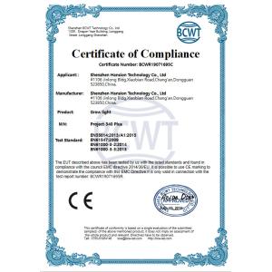 Shenzhen Hansion Technology Co., Ltd. Certifications