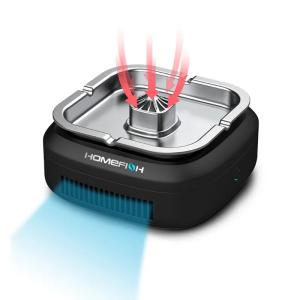 Homefish Stainless Steel Electric Multifunctional Ashtray Air Purifier HEPA