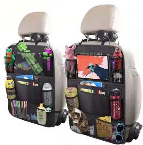 China Customized Car Backseat Organizer With Touch Screen Tablet Holder Car Seat Back Protectors wholesale