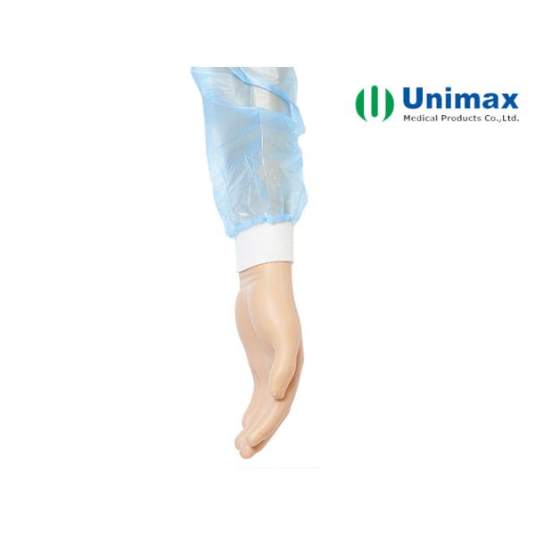 Elastic Knitted Cuff 16gsm Non Woven Disposable Gown
