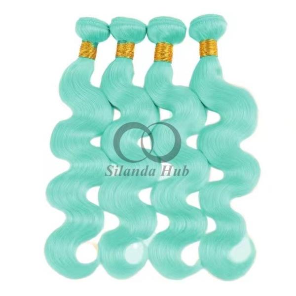 Green Body Wave Remy Human Hair Bundles Sew In Weave Bundles Brazilian Bundle Deals