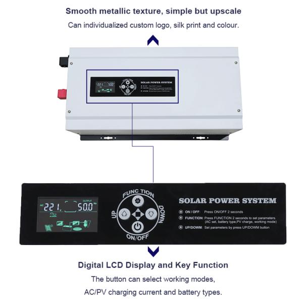 Pure Sine Wave 7.5kw Off Grid Mppt Solar Inverter Hybrid For Solar Panel Ac Condition