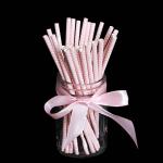 FDA Certificate Disposable Biodegradable Paper Straws With Different Pattern