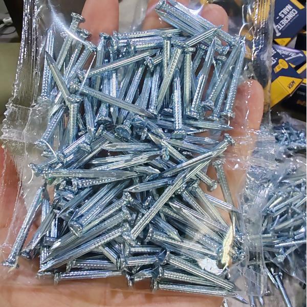 Flat Head Grooved Shank Strong Magnetic Galvanized Steel Concrete Nails