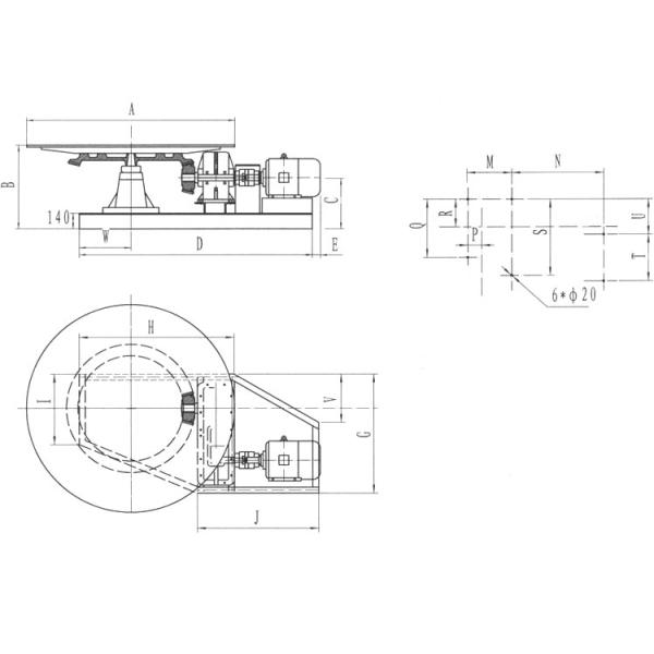 Granular Material Vibration Feeder Machine Rotary Disk Feeder Horizontal Type