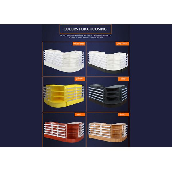 Wooden Chinese Pharmacy Store Display Cashier Drug Shelf Multi Functional Bar Counter