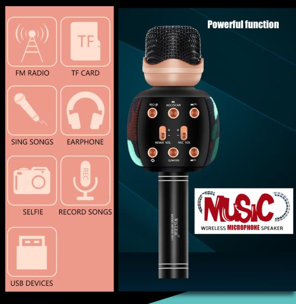 Quality 1500mAh Sound Recording Microphone , Wireless Bluetooth Microphone Professional Tuning Switch for sale