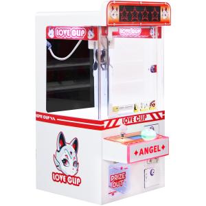Red Coin-Operated LED Desktop Hardware Claw Arcade Machine