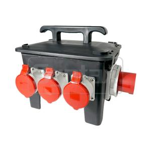 China Syntax New RB13 Handy Solid Rubber Box 63A Three Phase Mains Power Distro Box For Live Event Industry wholesale