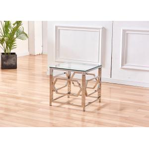 China Beautifully 13kgs 0.056CBM Square Glass Side Table wholesale