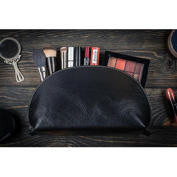 Manufacturers Customize Factory Supply Tree Paste Leather High-End Cosmetic Bag First Layer Cowhide Large Capacity Cosmetic Storage Bag MAKEUP BAG