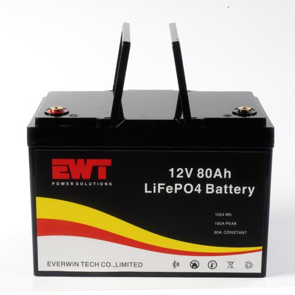 Golf Carts Storage 12V Lithium Ion LiFePO4 Battery Pack 12.8V 80Ah Lithium Iron Phosphate Battery for electric vehicles