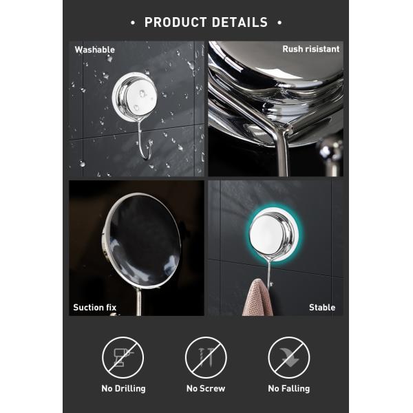 Multifunctional Strong Power Suction Cup Hook Suitbale For Shower