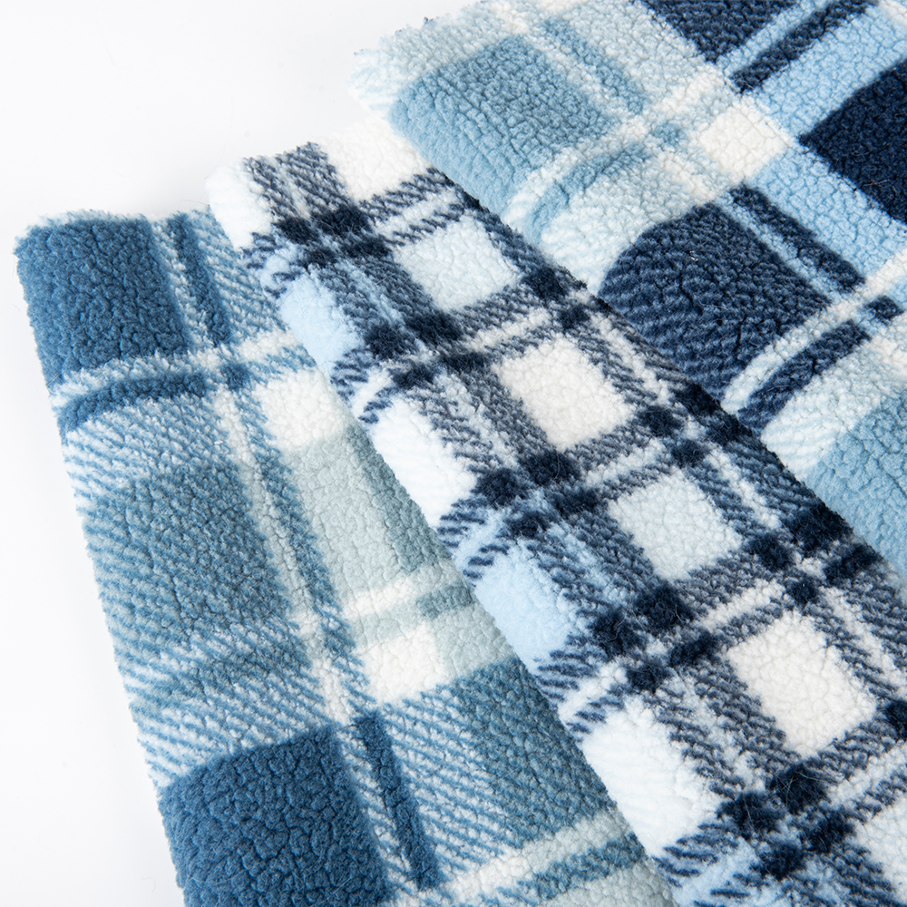 Super Soft 100 Polyester Knitted Custom Pattern 3D Jacquard Mirco Sherpa Fleece Fabric for Garment